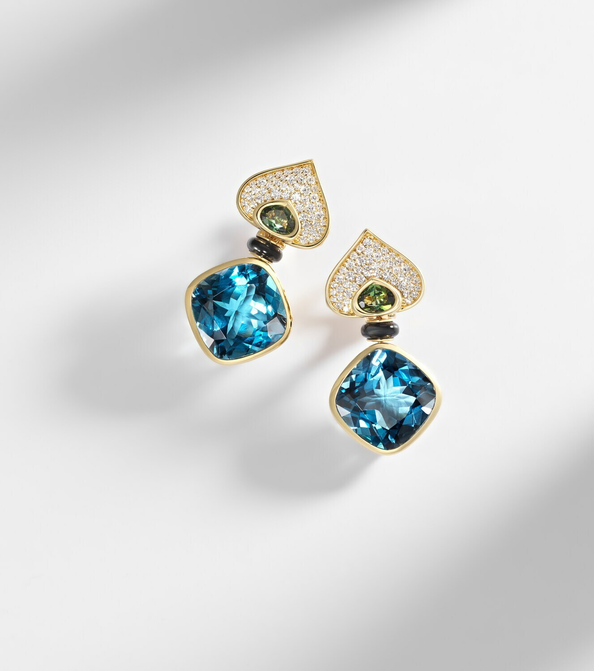 Marina B Pauline 18kt gold earrings with gemstones