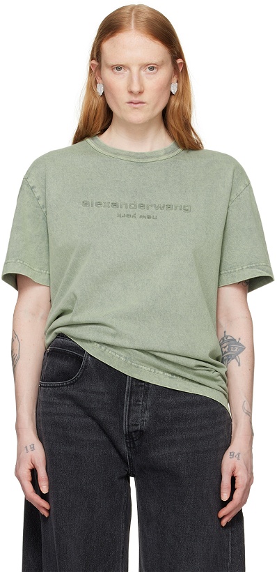 Photo: Alexander Wang Green Embossed T-Shirt
