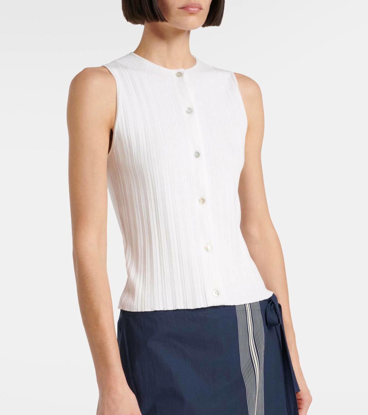 Vince Ribbed cotton top