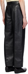 Nanushka Black Dax Regenerated Leather Trousers