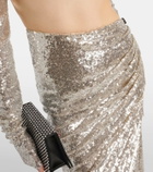 Maticevski Luna draped sequined maxi skirt