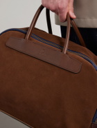 Bleu de Chauffe - Sac Voyage Leather-Trimmed Suede Weekend Bag