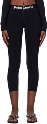 Palm Angels Black Logo Leggings