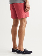 SID MASHBURN - Garment-Dyed Cotton-Canvas Shorts - Red