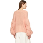 Loewe Pink Knit Anagram Sweater