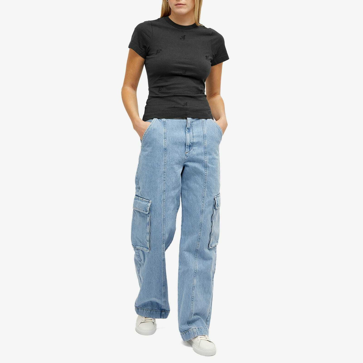 トップス arigatougozaimasu. Axel Arigato Women's Doll T-Shirt in Faded Black Axel Arigato