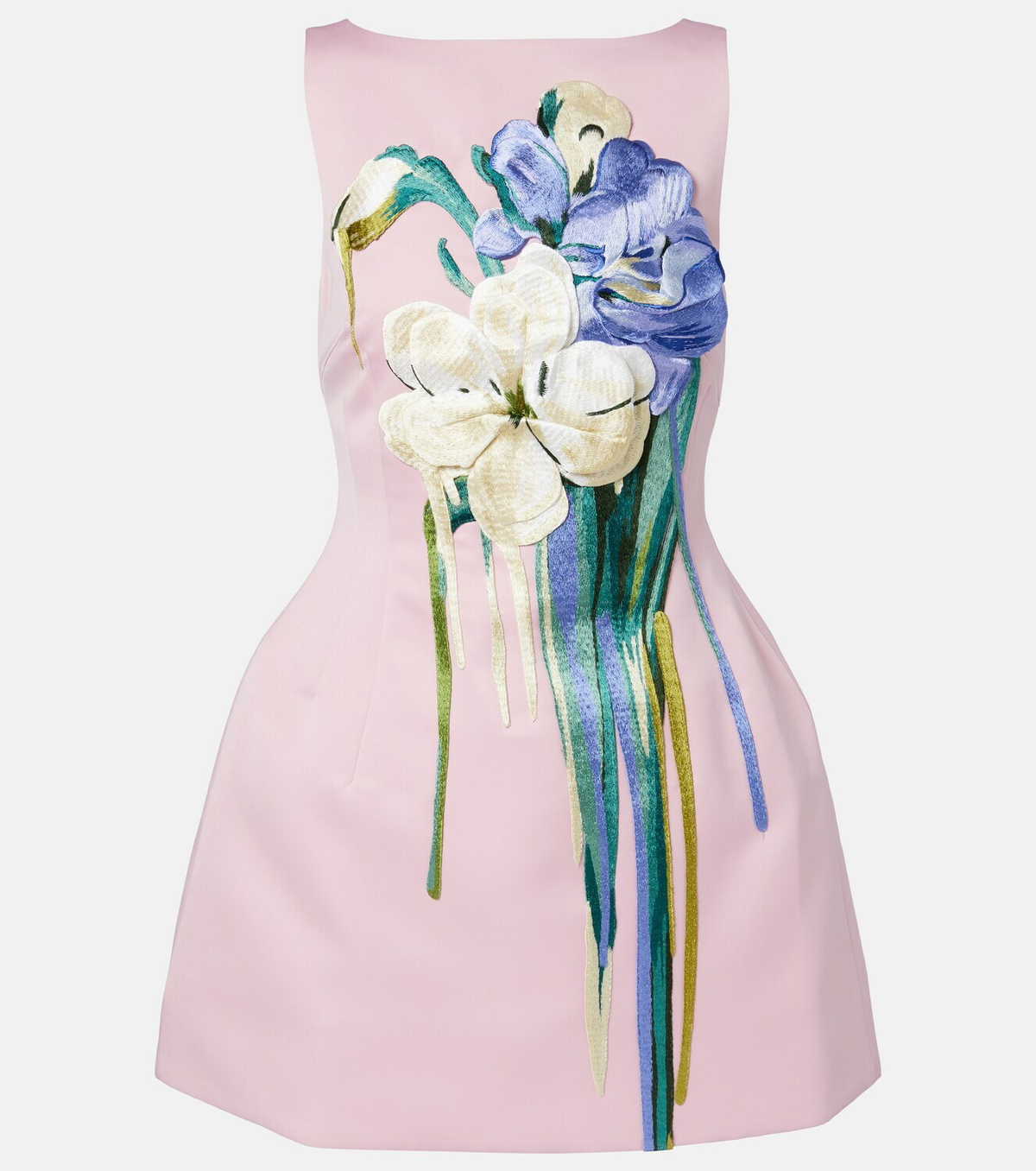 Leo Lin Ali floral-appliqué minidress