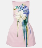 Leo Lin Ali floral-appliqué minidress