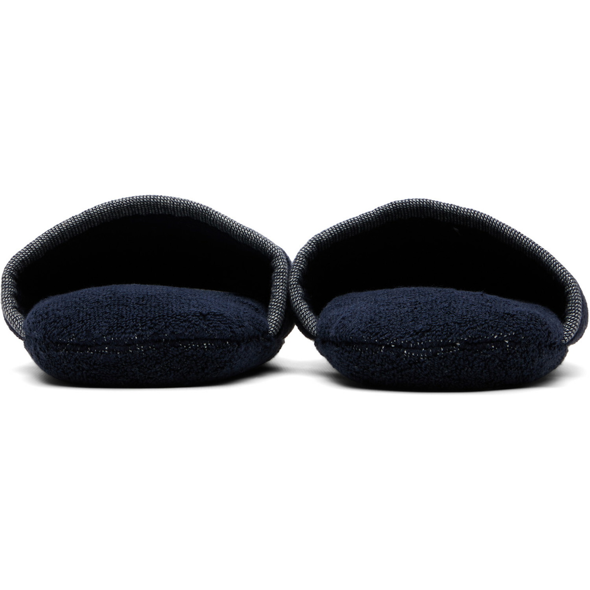 Versace Navy Cotton-Terry Jacquard Slippers