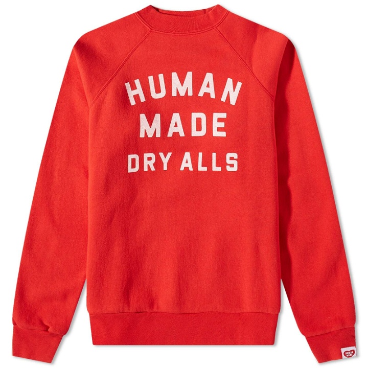 Photo: Human Made Men's Dry Alls Crew Neck Sweat in Red