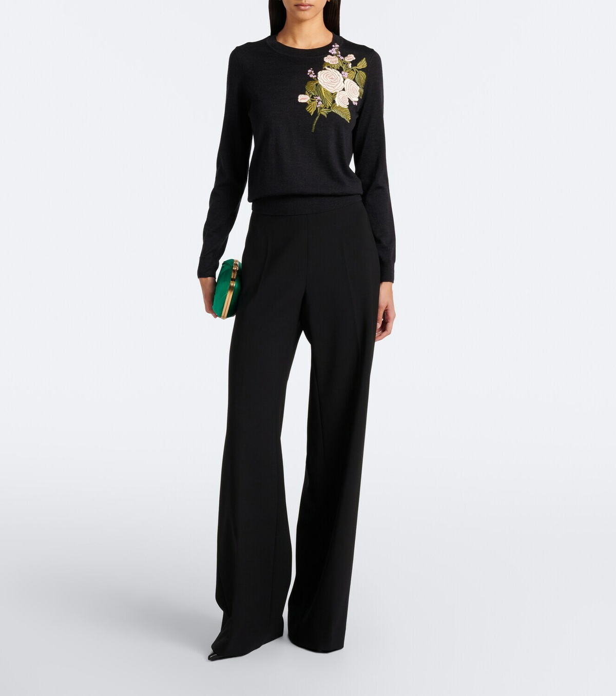 Carolina Herrera Embroidered wool sweater
