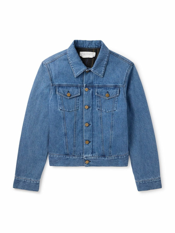 Photo: Gabriela Hearst - Barry Slim-Fit Denim Trucker Jacket - Blue