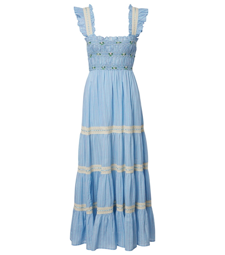 Photo: Rixo Aubrie lace-trimmed cotton midi dress