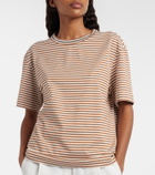 Brunello Cucinelli Striped oversized cotton jersey T-shirt