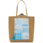 Lanvin Beige and Blue Corto Maltese Edition Kraft Tote