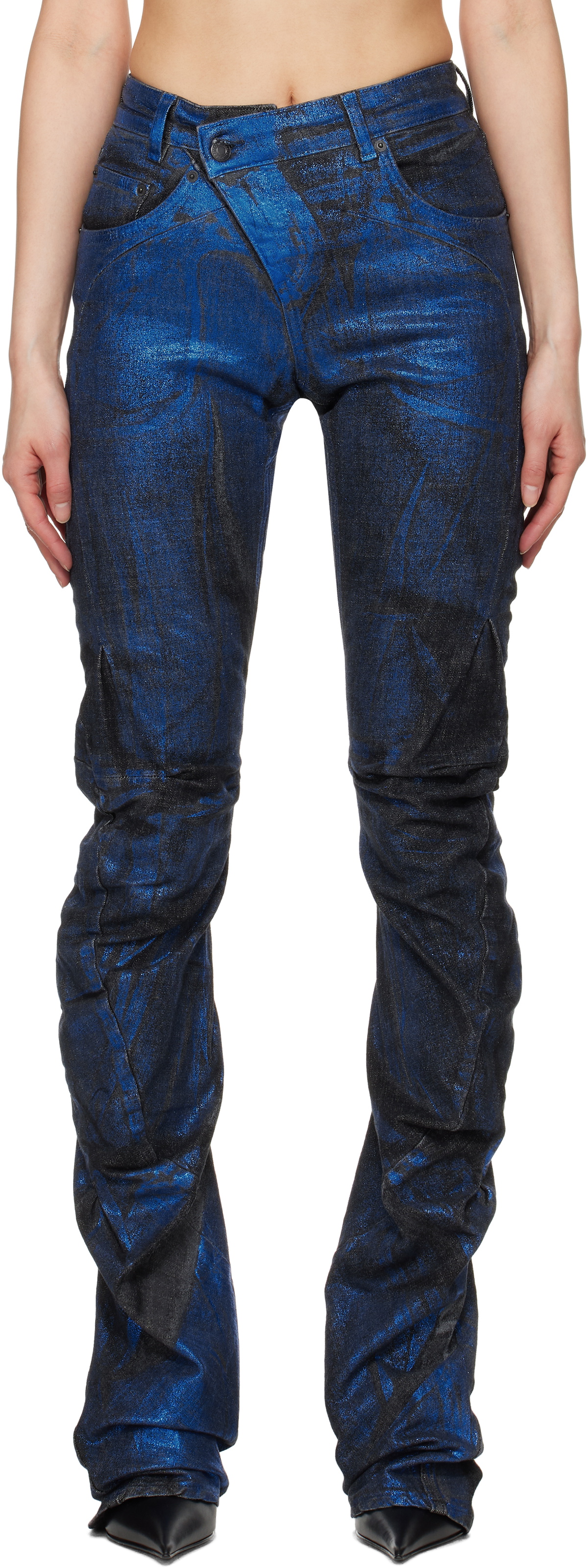 Ottolinger SSENSE Exclusive Black Wrap Jeans Ottolinger Ottolinger SSENSE Exclusive Black Wrap Jeans Ottolinger