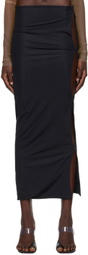 Jade Cropper Black Cut Out Midi Skirt