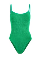 Hunza G Pamela Seersucker Swimsuit - Green - One Size