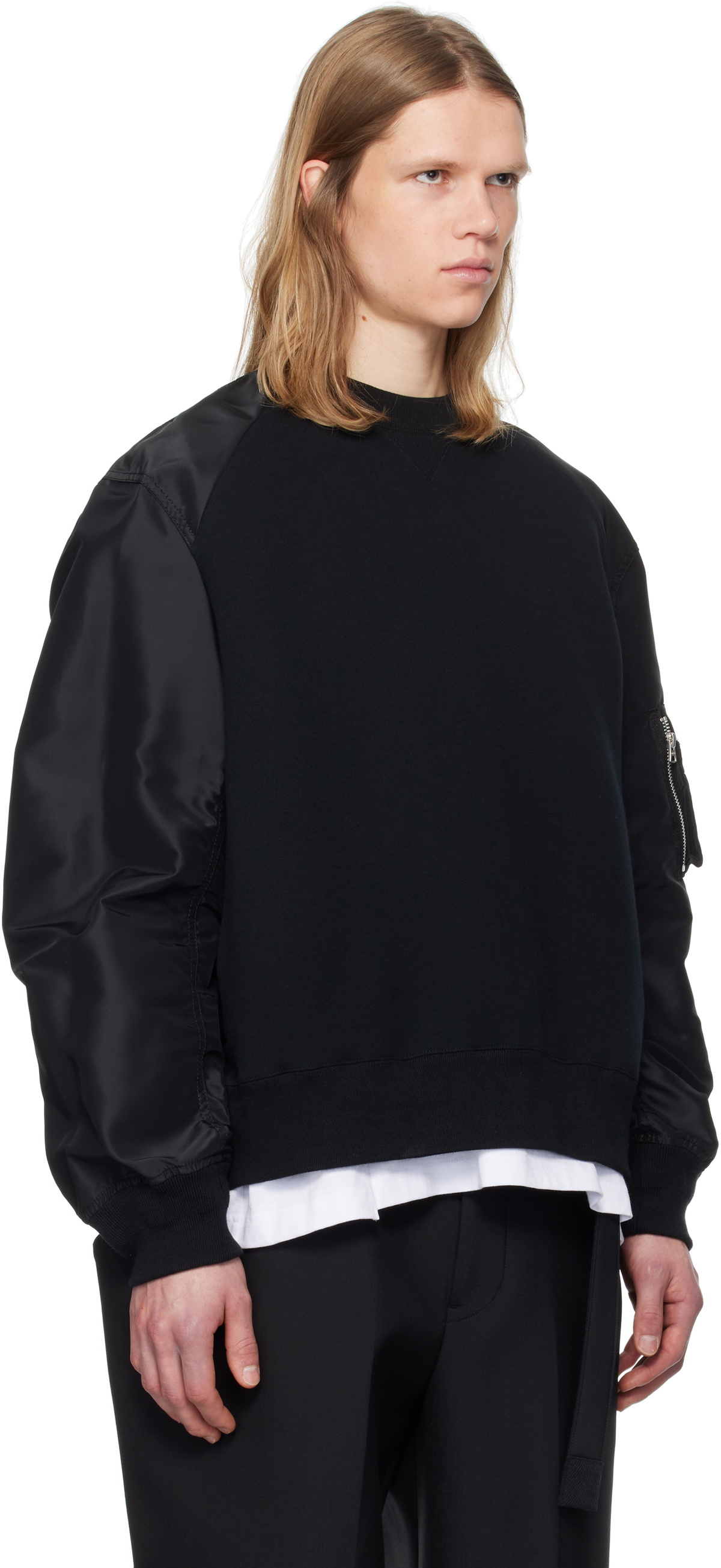 トップス Sacai 21AW Nylon Twill Mix Pullover Sacai21AW Nylon Twill Mix Pullover
