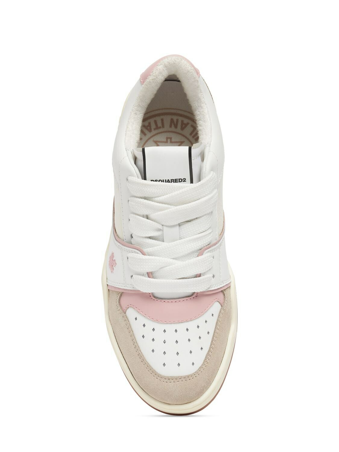 Dsquared2 Spiker leather sneakers - White