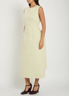 Simone Rocha Bustle Contour Floral Cotton-blend Midi Dress Green