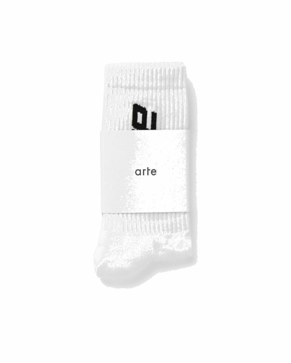 Photo: Arte Antwerp Arte Logo Vertical Socks White - Mens - Socks