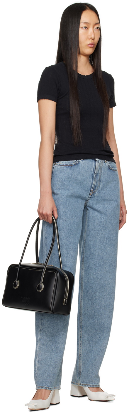 Marge Sherwood Black Soft Boston Bag Marge Sherwood