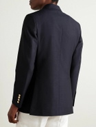 Kingsman - Double-Breasted Wool and Mohair-Blend Twill Blazer - Blue