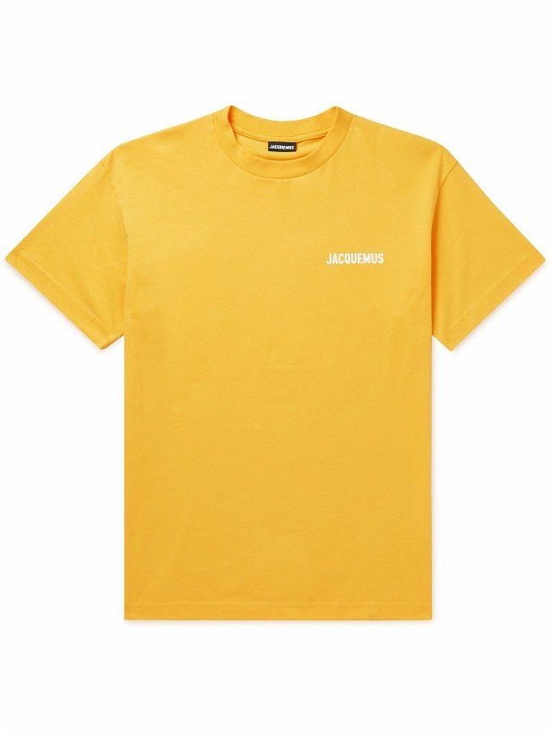 Photo: Jacquemus - Logo-Print Organic Cotton-Jersey T-Shirt - Yellow