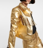 Dodo Bar Or Fringed metallic leather jacket