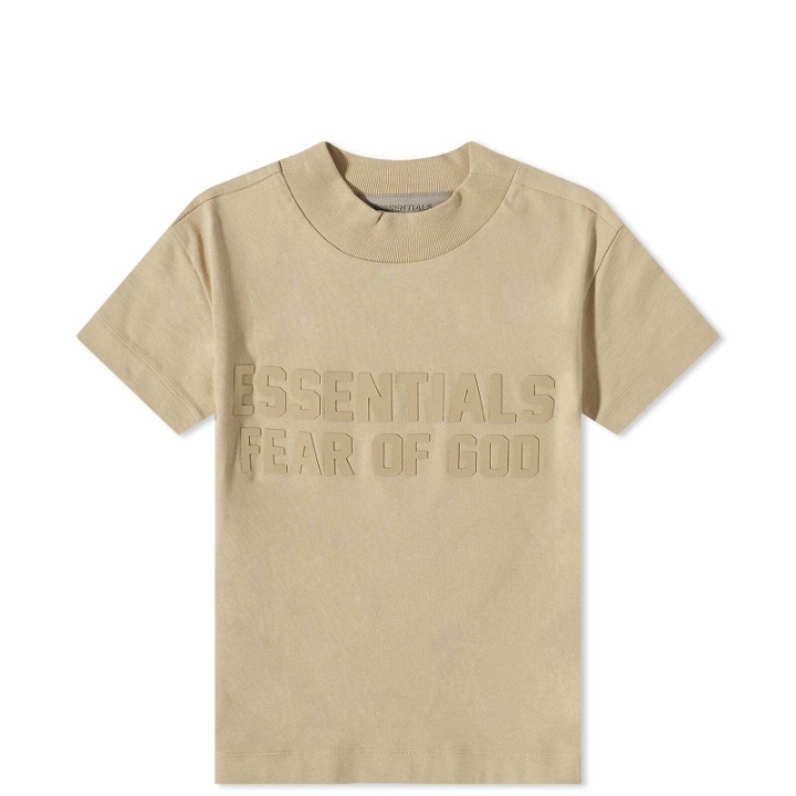 Photo: Fear of God ESSENTIALS Kids Crew Neck T-Shirt in Sand
