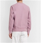 Mr P. - Garment-Dyed Loopback Cotton-Jersey Sweatshirt - Purple