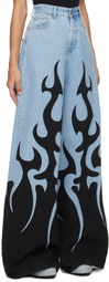 VETEMENTS Blue Flame Jeans