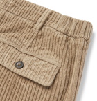 Altea - Slim-Fit Tapered Cotton-Corduroy Trousers - Beige