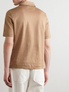 Zegna - Linen Polo Shirt - Brown