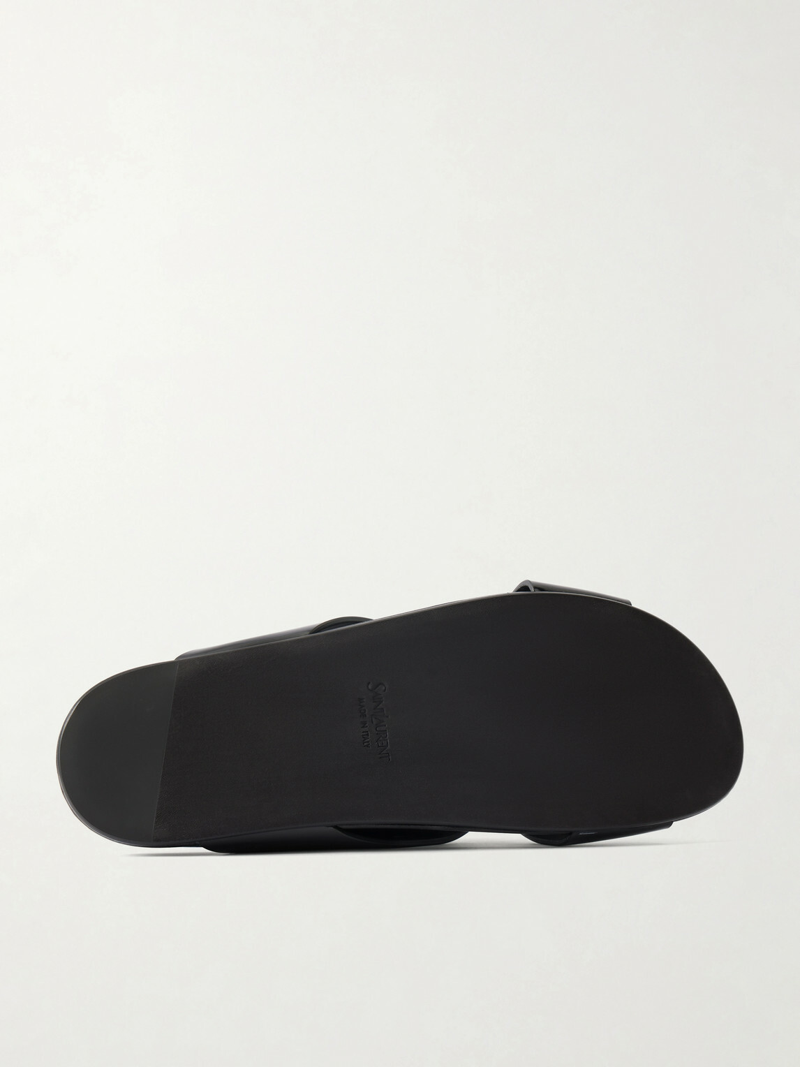 SAINT LAURENT - Helios 10 Cassandre-Embellished Leather Sandals - Black