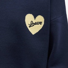 Loewe Men's Heart Crew Knit in Navy Blue