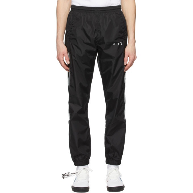 Photo: Off-White Black and Grey Diag Track Pants