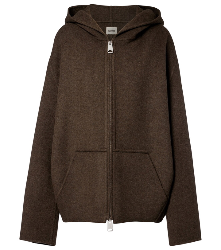 Photo: Khaite Dolem hooded oversized wool jacket