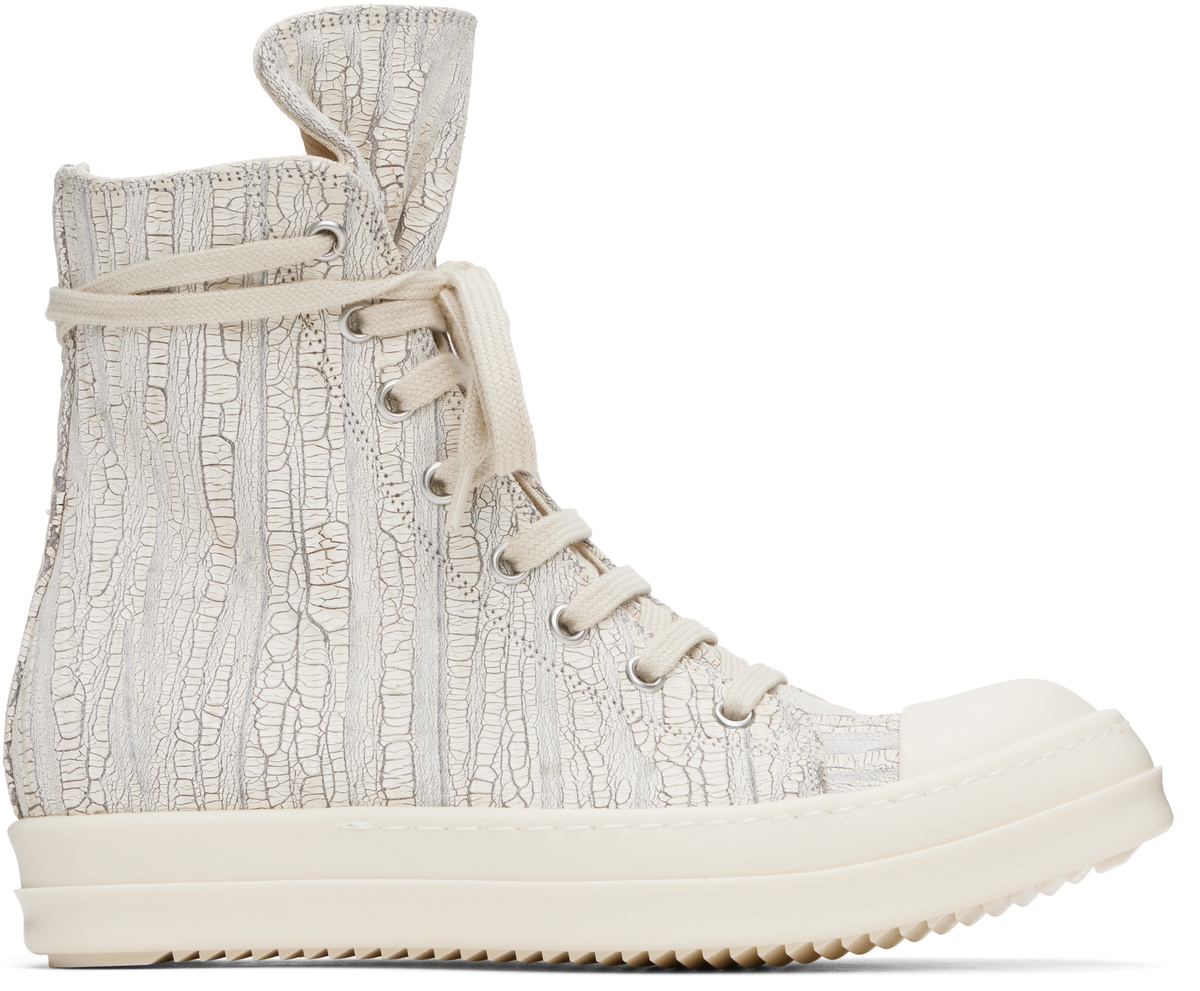 Rick Owens Drkshdw Off-White Denim Strobe Sneakers Rick Rick Owens Drkshdw Off-White Denim Strobe Sneakers Rick