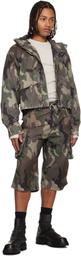 424 Khaki Camo Cargo Shorts