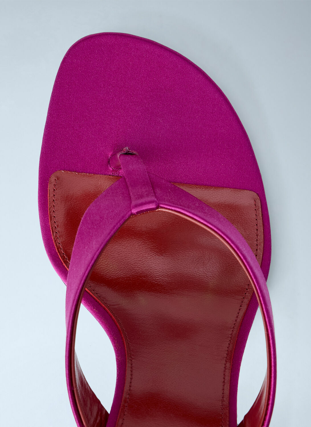 Saint Laurent Opyum Satin Thong Mule Sandals