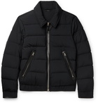 TOM FORD - Slim-Fit Leather-Trimmed Quilted Shell Down Jacket - Black