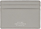 Smythson Grey Panama Card Holder