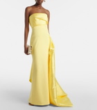 Solace London Kinsley draped strapless gown