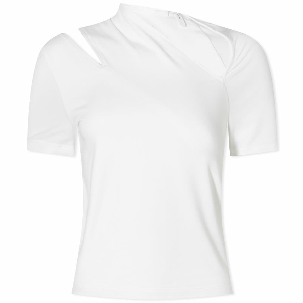 Photo: Helmut Lang Women's Slash Short Sleeve T-Shirt in Optic White