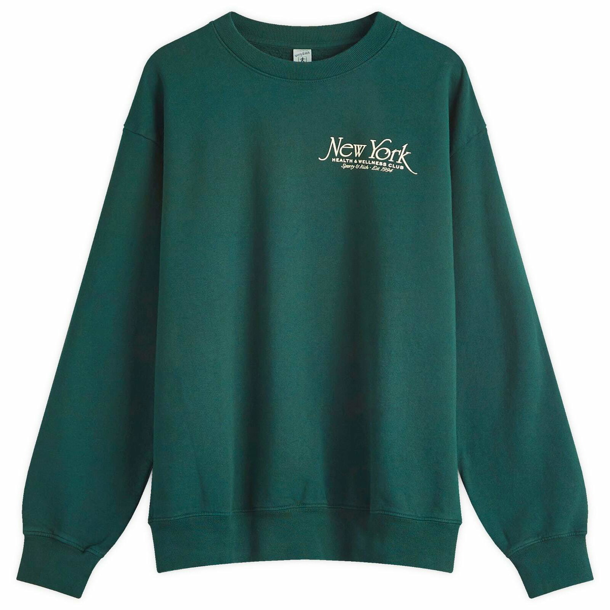 Sporty & Rich Women's NY 94 Crewneck in Forest Cream