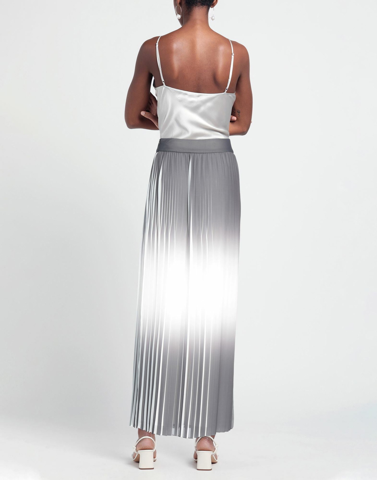 Peserico Womens Maxi skirt in Lead