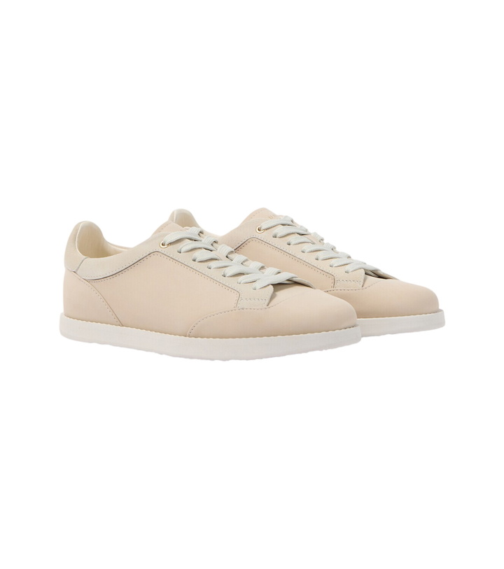 Photo: Brunello Cucinelli Suede-trimmed leather sneakers