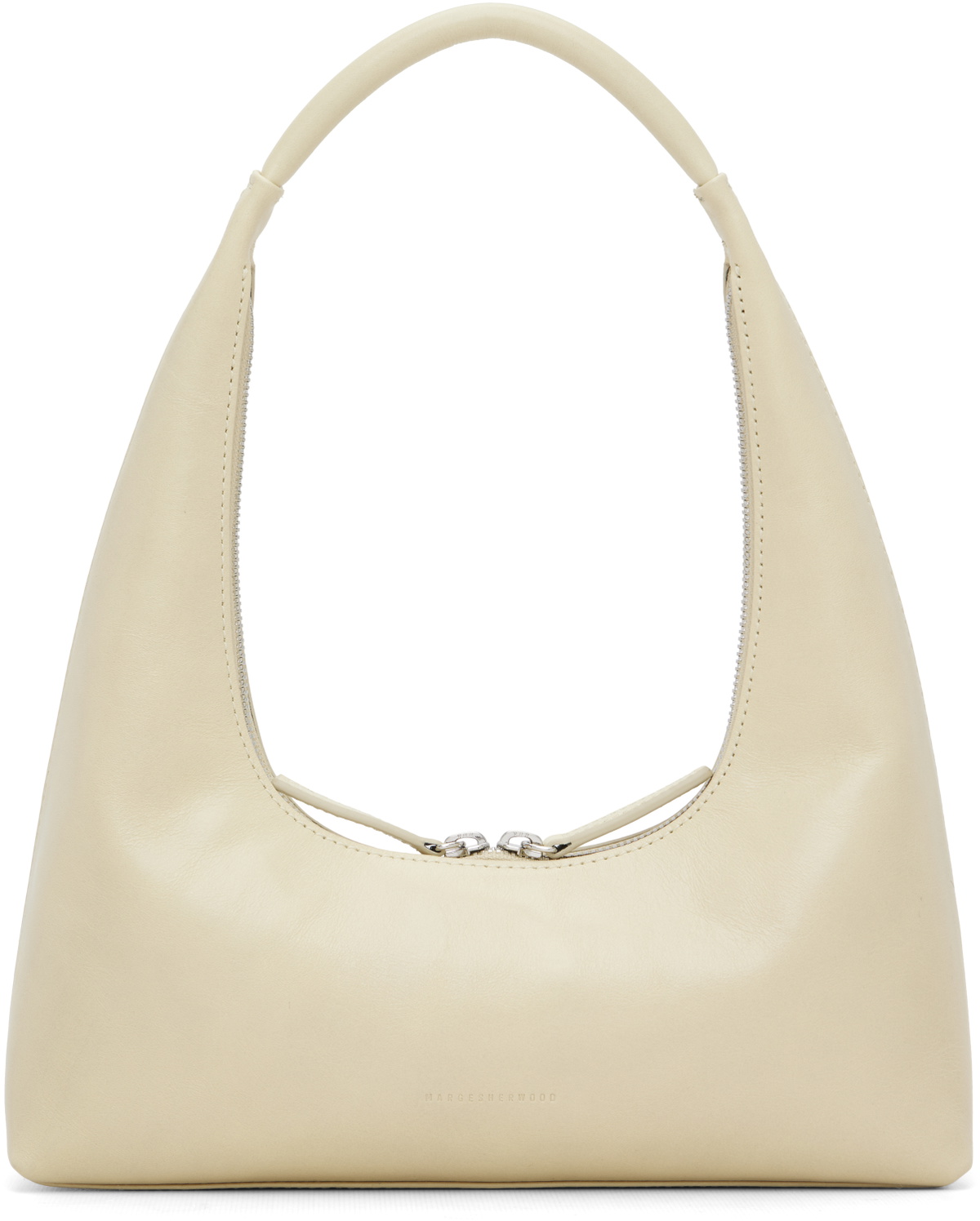 MARGESHERWOOD Off-White Leather Shoulder Bag